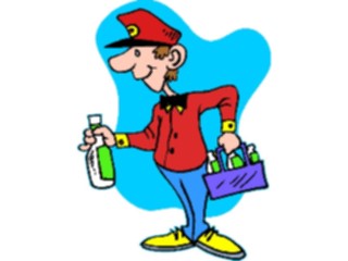 Sticker Custom Preview Image #094183 Occupations Cartoons Milkman
