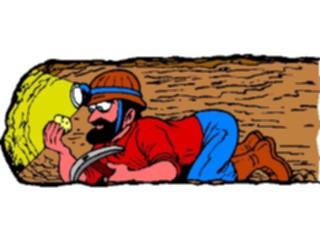 Sticker Custom Preview Image #094192 Occupations Cartoons Miner Crawling