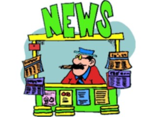 Sticker Custom Preview Image #094217 Occupations Cartoons Newspaper Salesman2