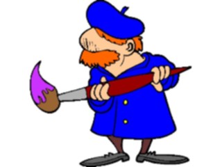 Sticker Custom Preview Image #094233 Occupations Cartoons Painter10