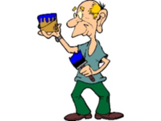 Sticker Custom Preview Image #094235 Occupations Cartoons Painter12