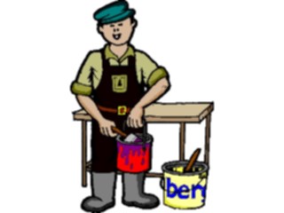 Sticker Custom Preview Image #094238 Occupations Cartoons Painter15