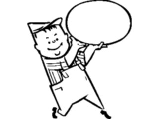 Sticker Custom Preview Image #094241 Occupations Cartoons Painterwith Sign2