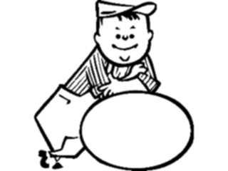 Sticker Custom Preview Image #094243 Occupations Cartoons Painterwith Sign4