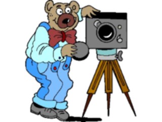 Sticker Custom Preview Image #094260 Occupations Cartoons Photographer Bear