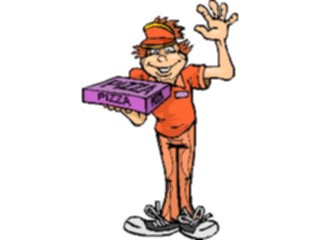 Sticker Custom Preview Image #094273 Occupations Cartoons Pizza Delivery Guy2