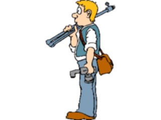 Sticker Custom Preview Image #094274 Occupations Cartoons Plumber01