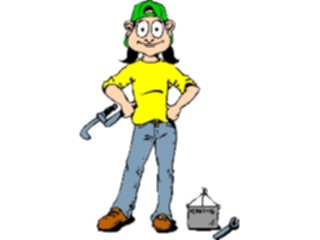 Sticker Custom Preview Image #094275 Occupations Cartoons Plumber02