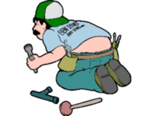Sticker Custom Preview Image #094281 Occupations Cartoons Plumber08