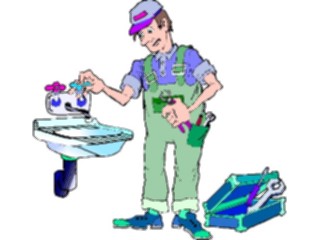 Sticker Custom Preview Image #094284 Occupations Cartoons Plumber11