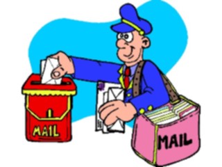 Sticker Custom Preview Image #094288 Occupations Cartoons Postal Worker