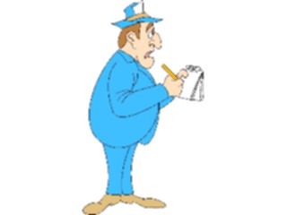 Sticker Custom Preview Image #094307 Occupations Cartoons Reporter1