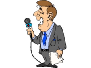Sticker Custom Preview Image #094309 Occupations Cartoons Reporter3