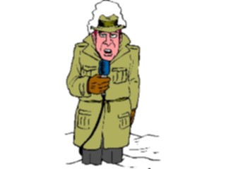 Sticker Custom Preview Image #094311 Occupations Cartoons Reporter Cold
