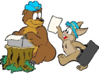 Sticker Custom Preview Image #094314 Occupations Cartoons Reporter Rabbit