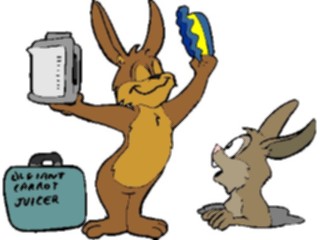 Sticker Custom Preview Image #094330 Occupations Cartoons Salesperson Rabbit