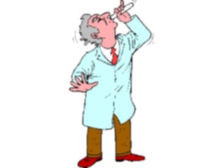 Sticker Custom Preview Image #094350 Occupations Cartoons Scientist Drinking