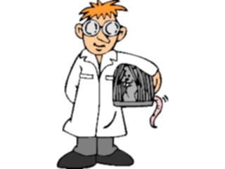 Sticker Custom Preview Image #094352 Occupations Cartoons Scientist Rat