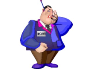 Sticker Custom Preview Image #094355 Occupations Cartoons Security Guard