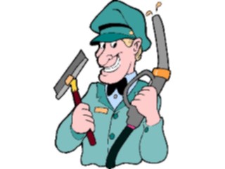 Sticker Custom Preview Image #094356 Occupations Cartoons Service Station Attendent