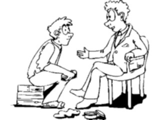 Sticker Custom Preview Image #094366 Occupations Cartoons Shoeshiner