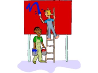 Sticker Custom Preview Image #094373 Occupations Cartoons Sign Painters