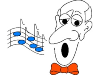 Sticker Custom Preview Image #094375 Occupations Cartoons Singer