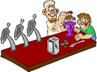 Sticker Custom Preview Image #094377 Occupations Cartoons Soda Jerk