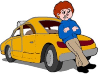 Sticker Custom Preview Image #094390 Occupations Cartoons Taxi Driver3
