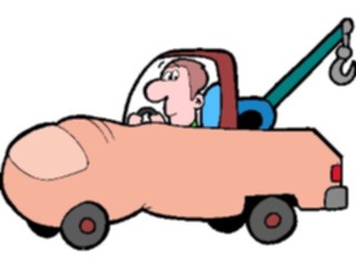 Sticker Custom Preview Image #094391 Occupations Cartoons Tow Truck Driver