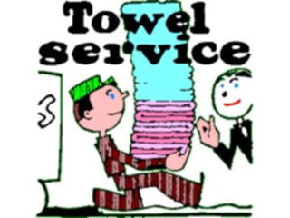 Sticker Custom Preview Image #094392 Occupations Cartoons Towel Service