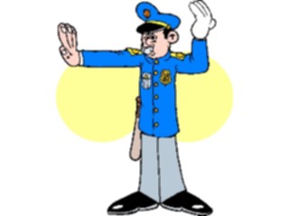 Sticker Custom Preview Image #094394 Occupations Cartoons Traffic Officer