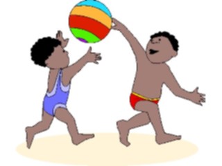 Sticker Custom Preview Image #095175 Outdoor Recreation Beach Water Childrenwith Beach Ball