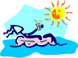 Sticker Custom Preview Image #095234 Outdoor Recreation Beach Water Floatingon Raft1