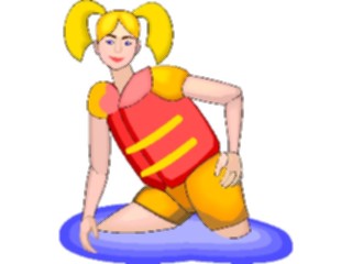 Sticker Custom Preview Image #095249 Outdoor Recreation Beach Water Girlin Life Vest