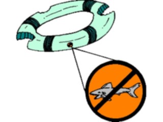 Sticker Custom Preview Image #095381 Outdoor Recreation Beach Water Life Preserver No Sharks