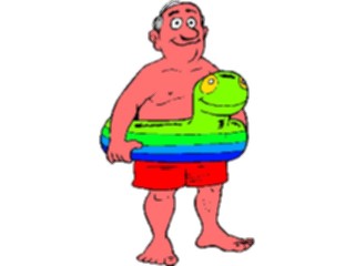 Sticker Custom Preview Image #095416 Outdoor Recreation Beach Water Man Wearing Pool Toy