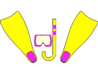 Sticker Custom Preview Image #095574 Outdoor Recreation Beach Water Snorkel Mask Fins