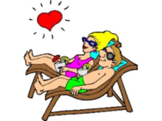 Sticker Custom Preview Image #095664 Outdoor Recreation Beach Water Sunbathing Couple