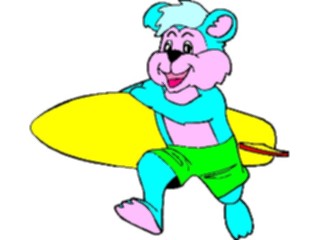 Sticker Custom Preview Image #095723 Outdoor Recreation Beach Water Surfer Bear1