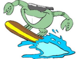 Sticker Custom Preview Image #095727 Outdoor Recreation Beach Water Surfer Crab