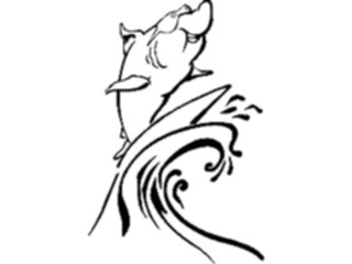 Sticker Custom Preview Image #095731 Outdoor Recreation Beach Water Surfer Shark2
