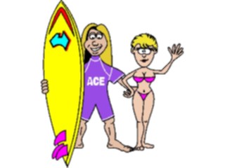 Sticker Custom Preview Image #095733 Outdoor Recreation Beach Water Surfers1