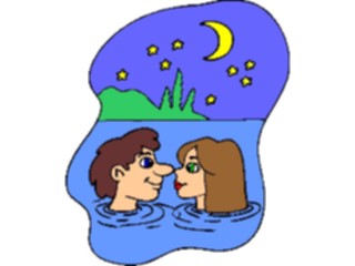 Sticker Custom Preview Image #095785 Outdoor Recreation Beach Water Swimmersat Night