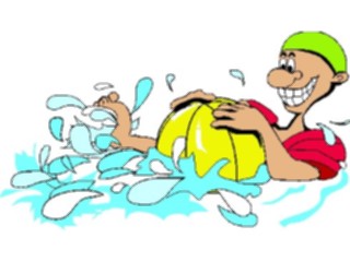 Sticker Custom Preview Image #095799 Outdoor Recreation Beach Water Swimmingwith Ball