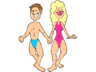 Sticker Custom Preview Image #095811 Outdoor Recreation Beach Water Swimsuit Couple
