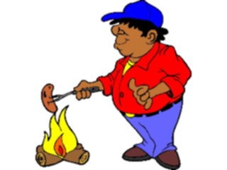 Sticker Custom Preview Image #096112 Outdoor Recreation Camping Roasting Sausage