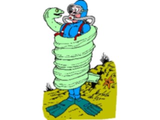 Sticker Custom Preview Image #097270 Outdoor Recreation Scuba Scuba Diver Eel