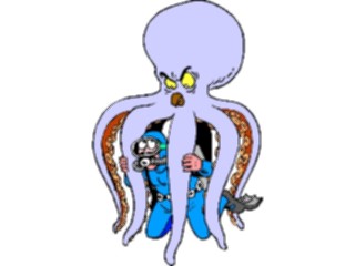 Sticker Custom Preview Image #097274 Outdoor Recreation Scuba Scuba Diver Octopus