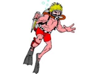 Sticker Custom Preview Image #097282 Outdoor Recreation Scuba Scuba Diverwith Knife